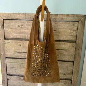 Cynthia Vincent Suede Hobo Bag